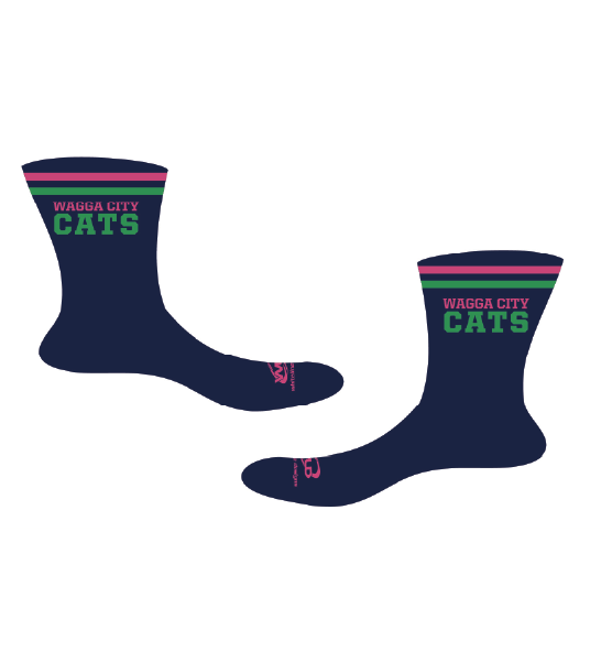 Wagga City Cats Pink Club Socks