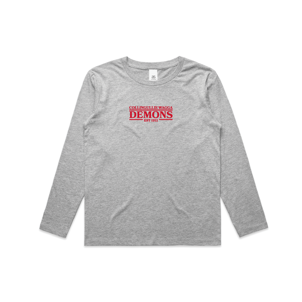 Collingullie AFNC JUNIORS -  Cotton Longsleeve Tee - Grey