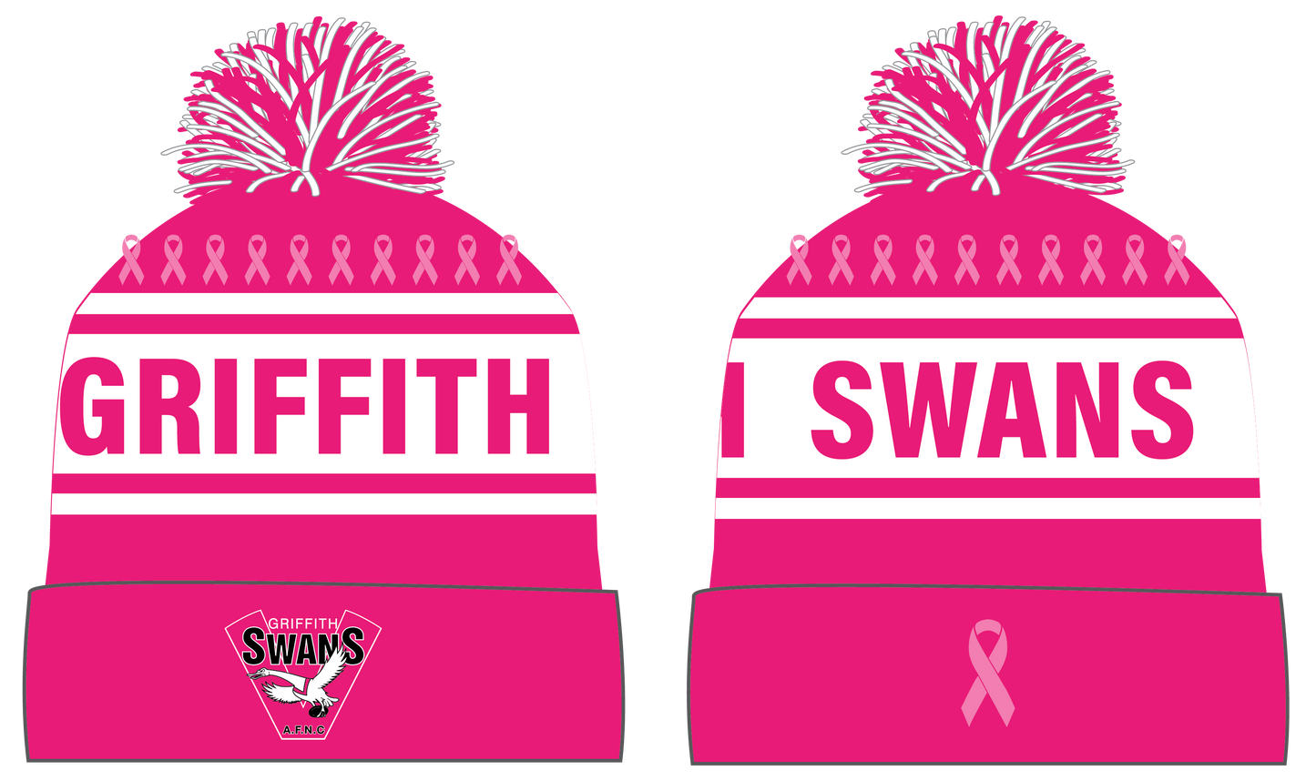 Griffith Swans PINK Beanies