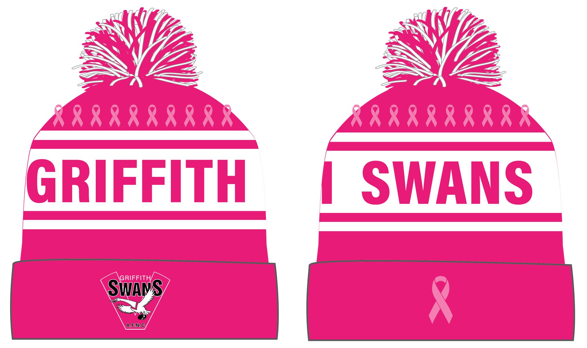 Griffith Swans PINK Beanies