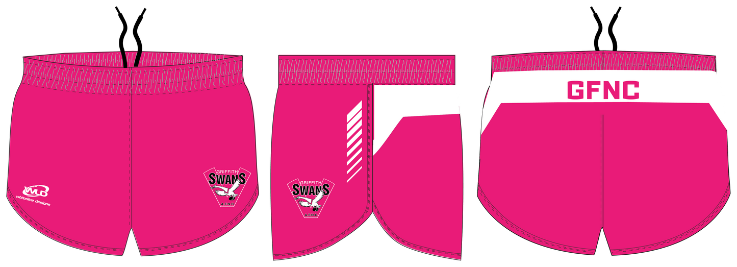 Griffith Swans Training Shorts - Pink