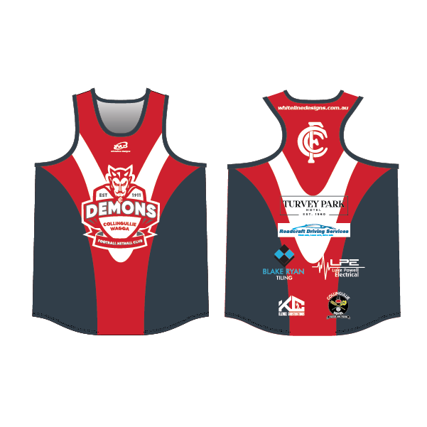 Collingullie Afnc Seniors - Womens Singlets 2025 Design – Whiteline Designs