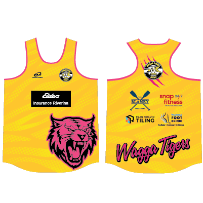 Wagga Tigers AFNC Netball Singlets - Yellow