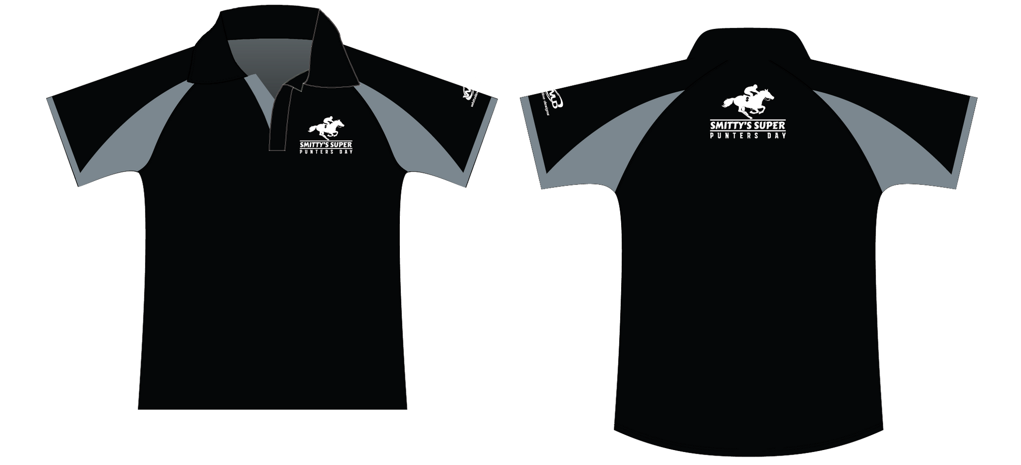 Smittys Super Punters Day Grey Polo