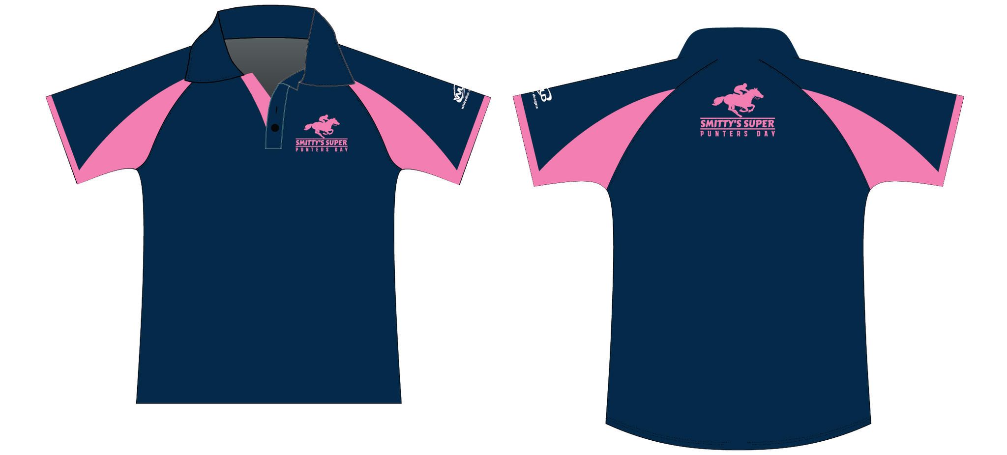 Smittys Super Punters Day Pink Polo