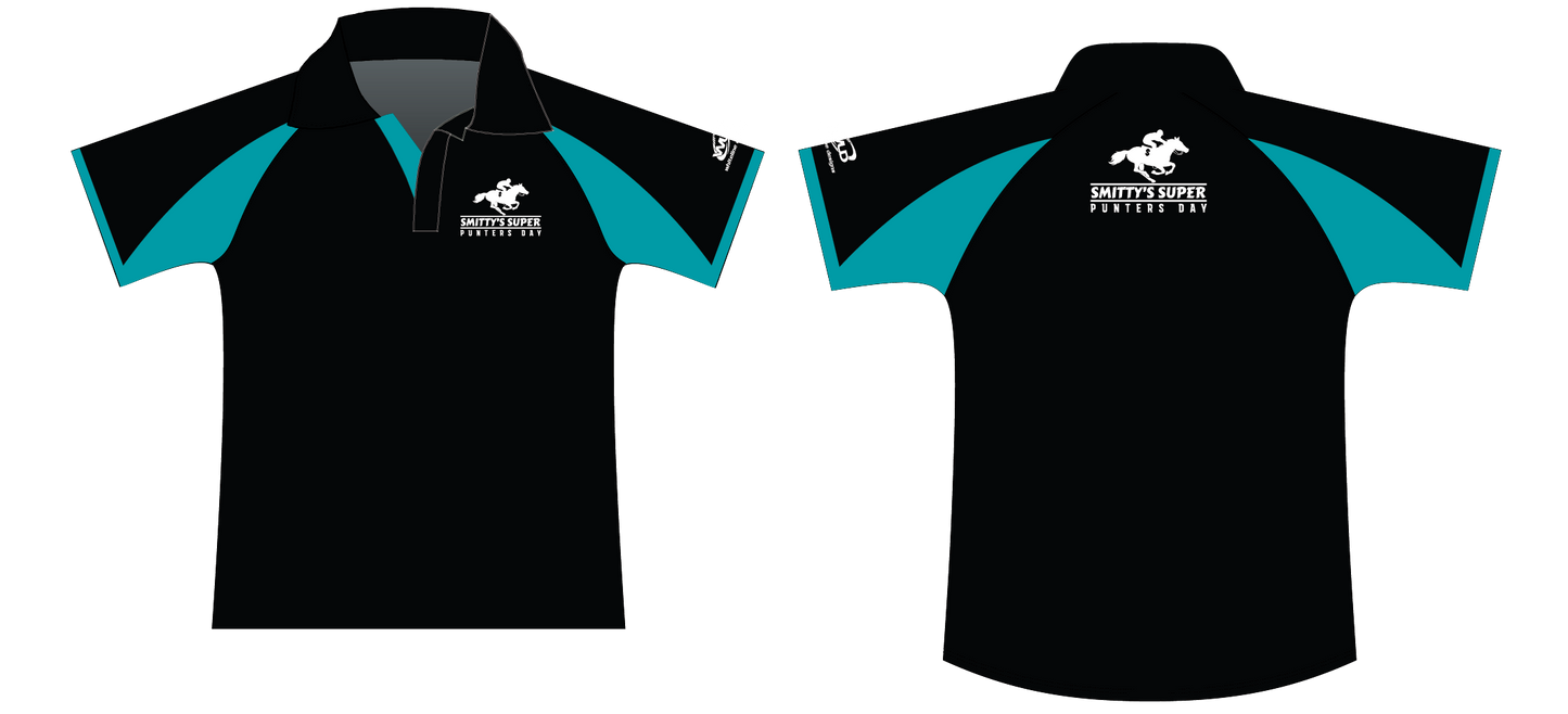 Smittys Super Punters Day Teal Polo