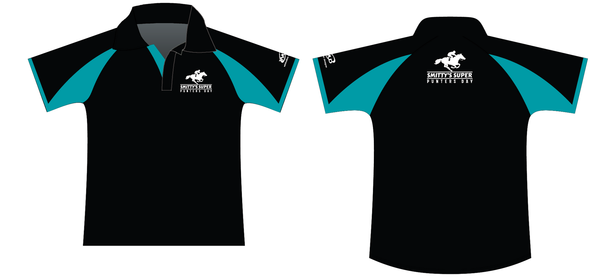 Smittys Super Punters Day Teal Polo