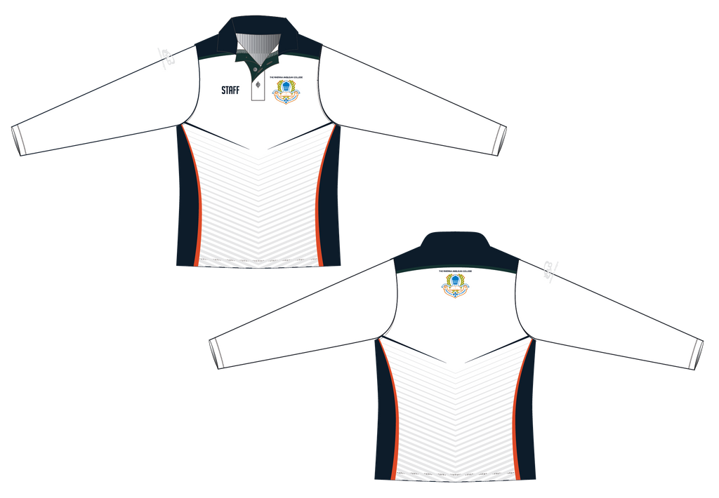 TRAC White Polo Longlseeve