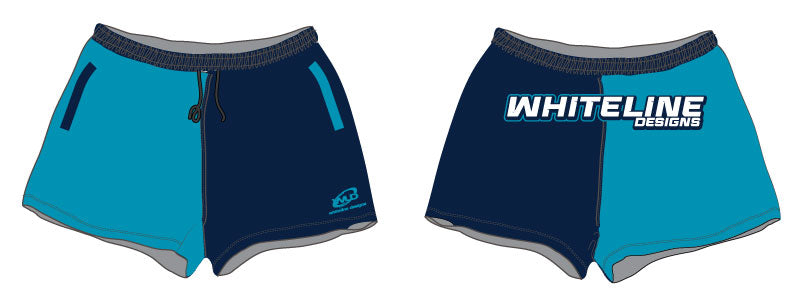 Whiteline Designs Footy Shorts - With Pockets