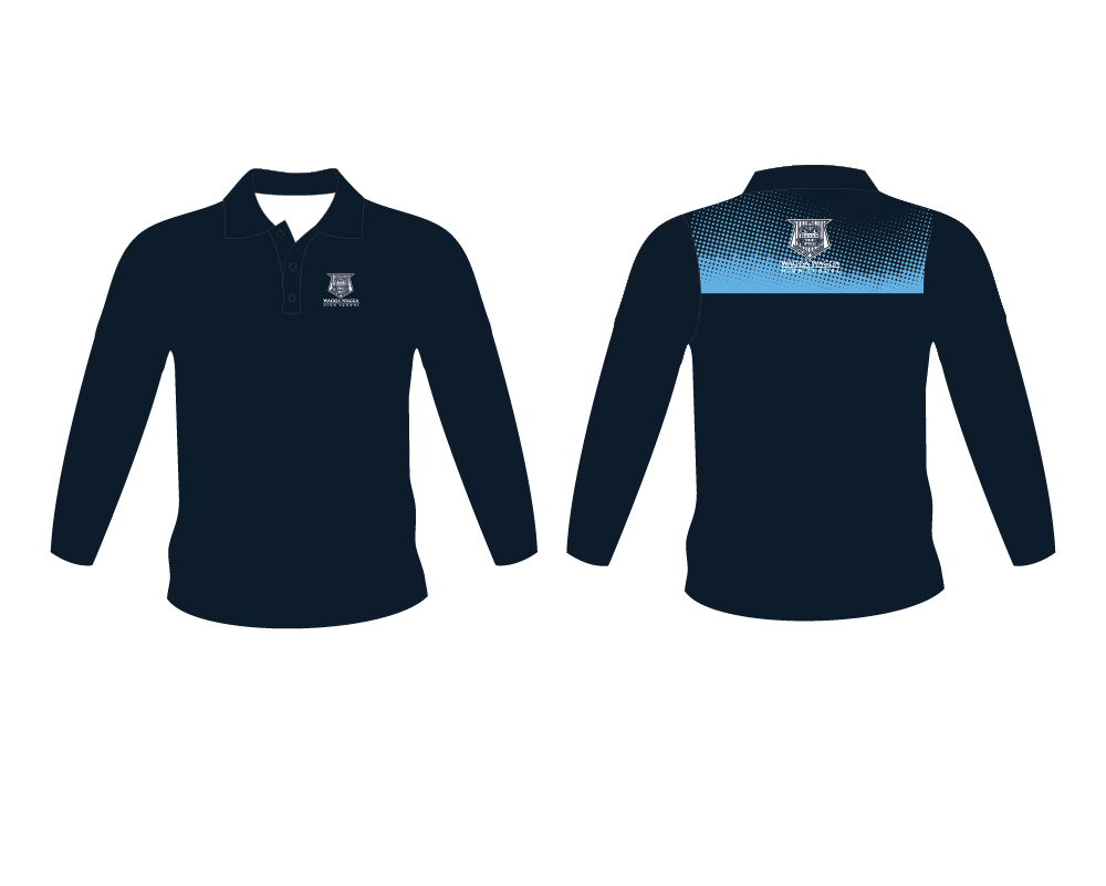 WWHS Staff Womens Longsleeve Polo - Navy