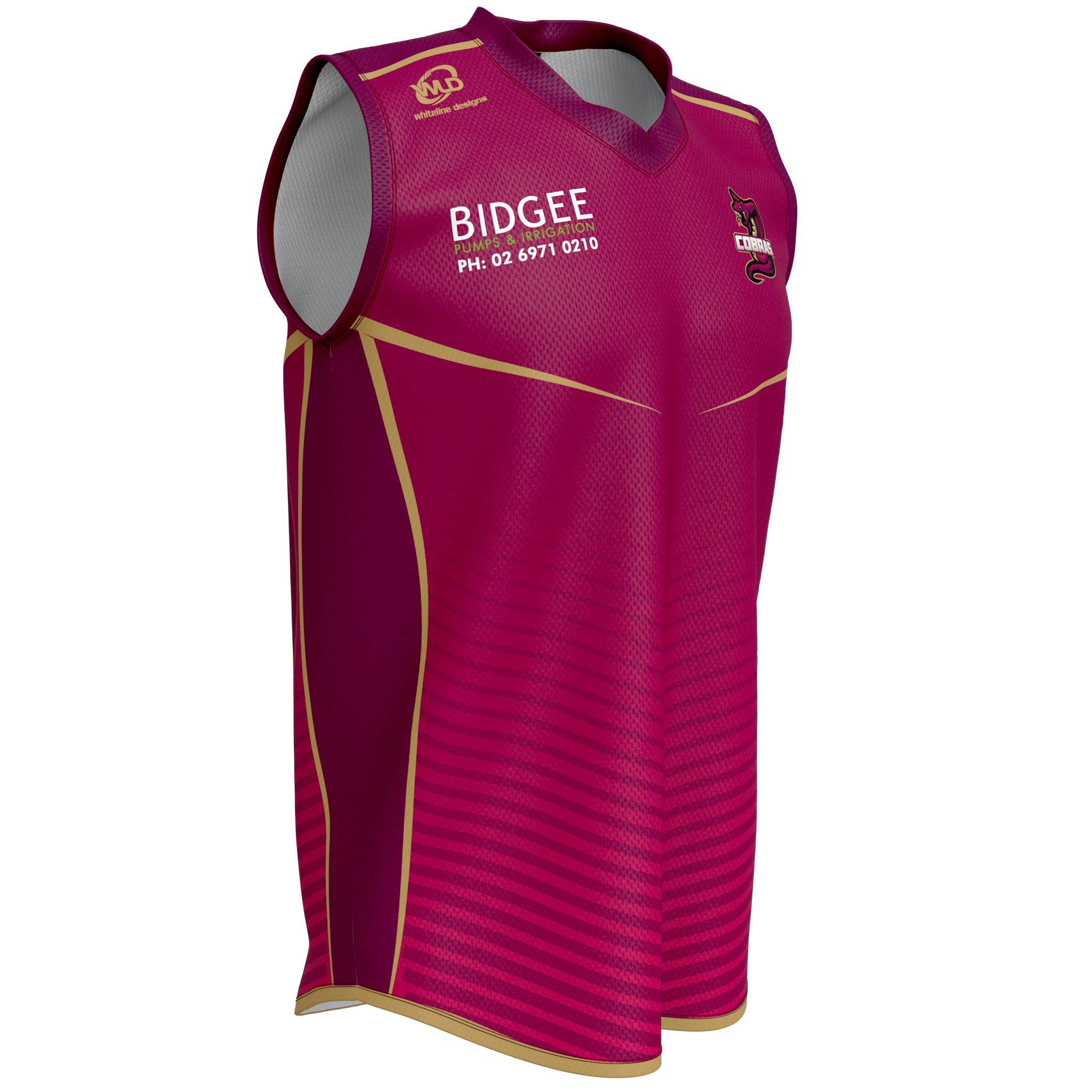 Cobras O/35's Playing Singlet - Adult