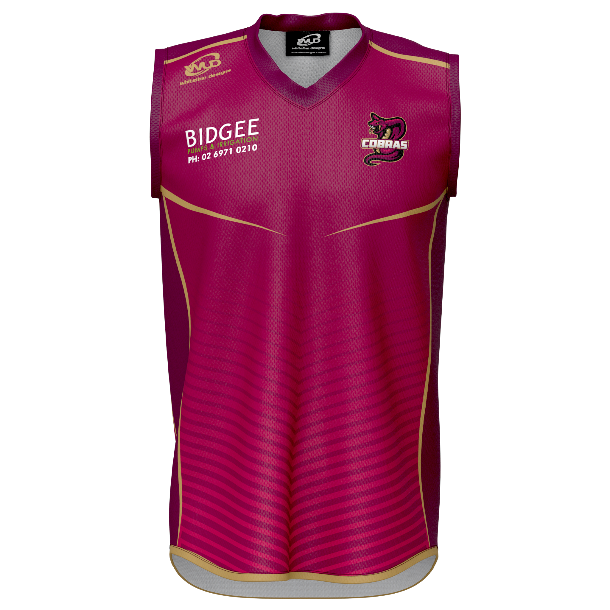 Cobras O/35's Playing Singlet - Adult